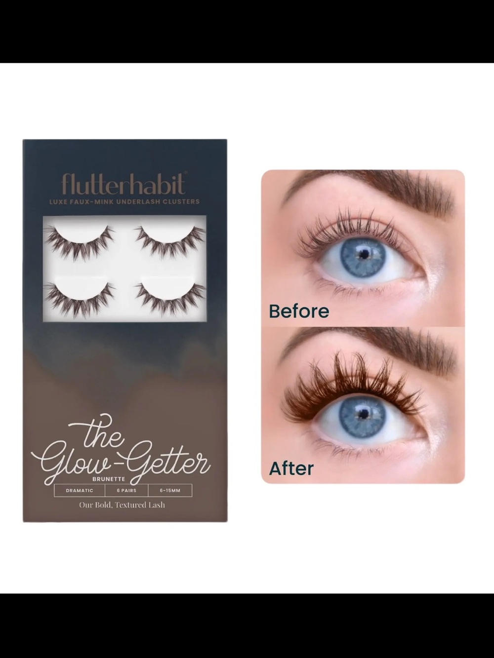 The Glow-Getter Brunette 6 Pairs Lash Clusters -